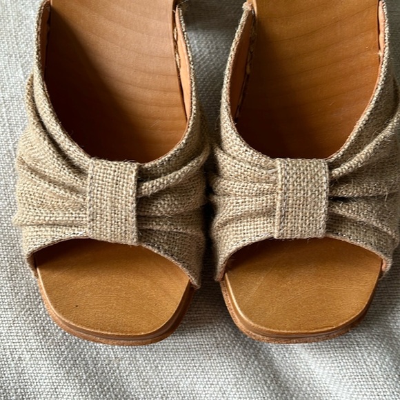 Free people Swedish Hasbeens NWT Rafia Bow  Slip In Clog Comfortable Retro 🌈❤️🙏 - Picture 7 of 15